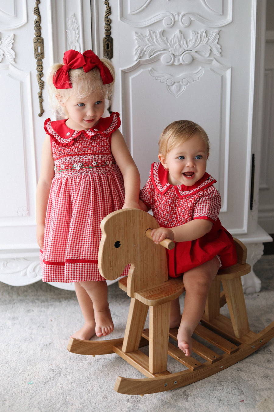 Jolly Gingham Romper * Pre-Order October