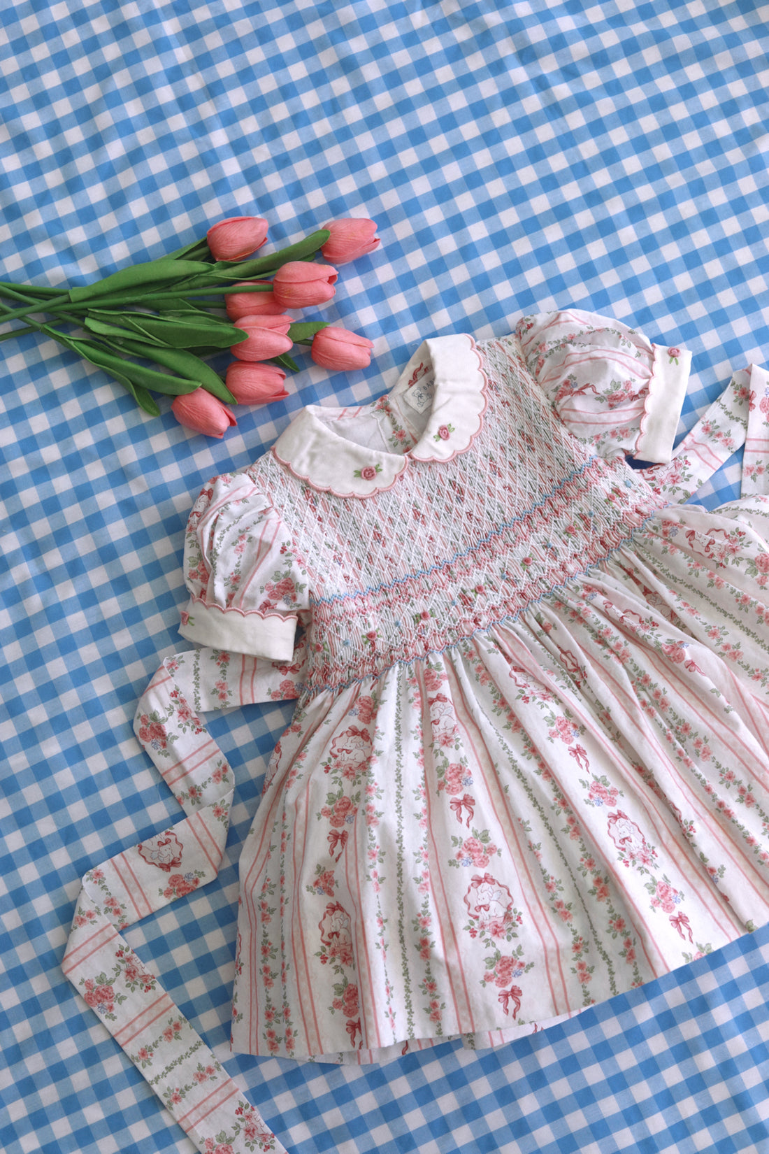 Little Bunny Blossom Handsmocked Dress * Pre Order