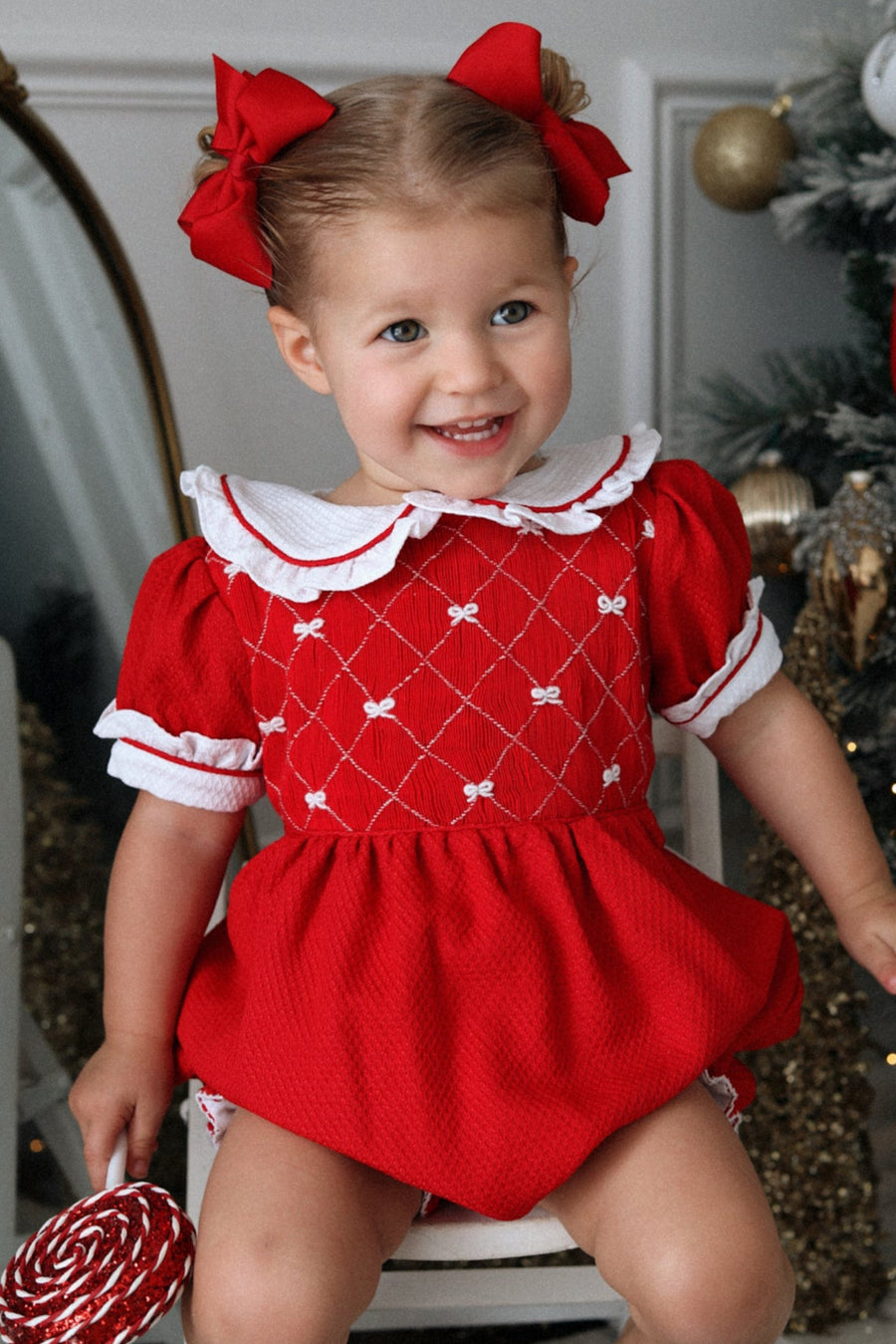Scarlett Handsmocked Romper * Pre-Order October