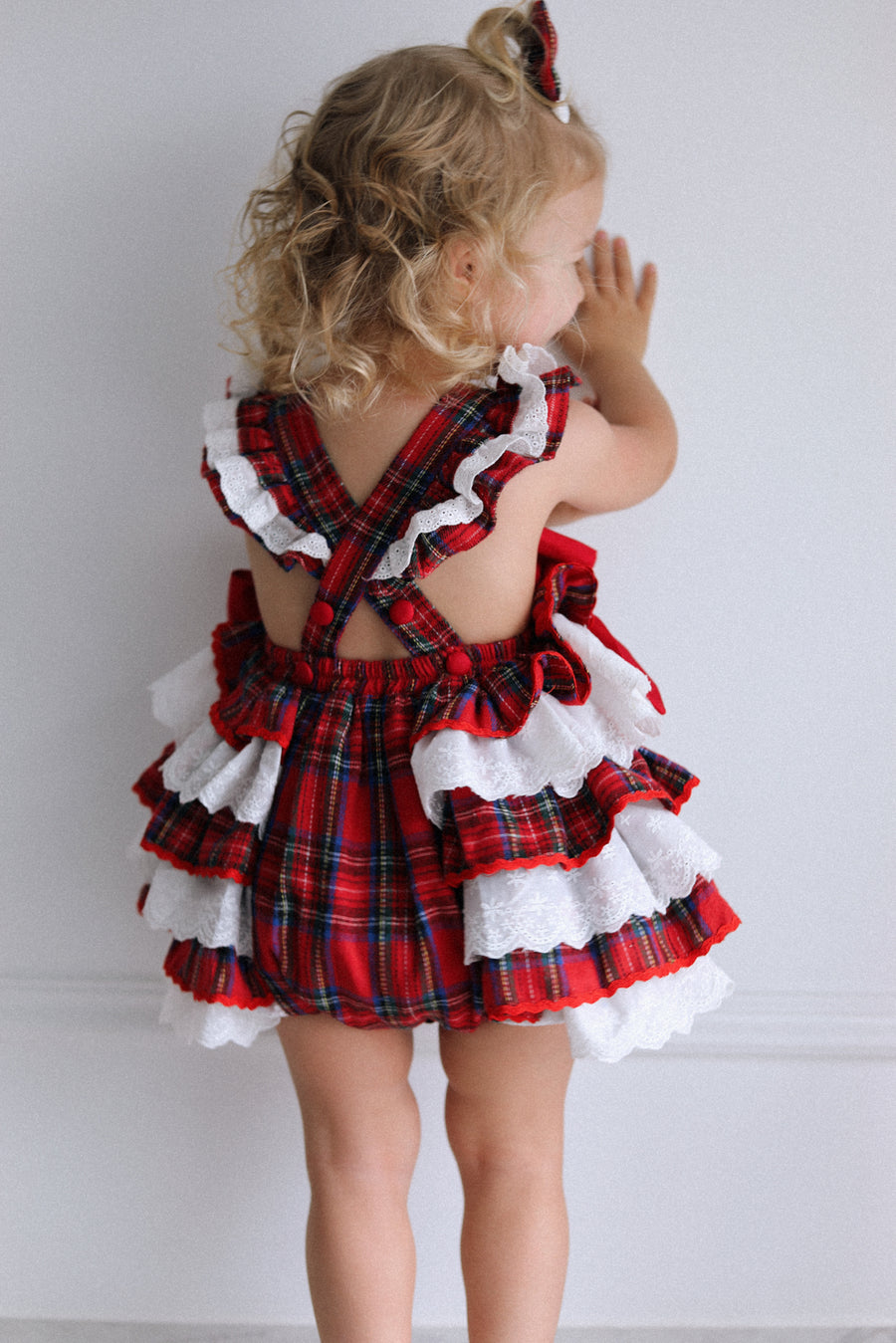 Classic Tartan Ruffle Romper * Pre-Order September