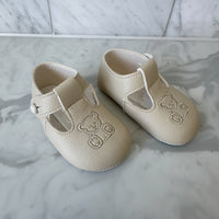 Teddy Pram Shoes- Biscuit