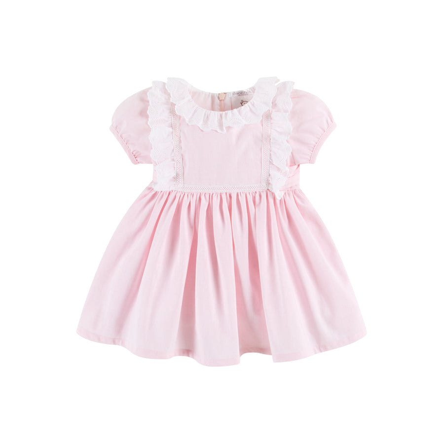 Claire Ruffle Lace Trim Dress