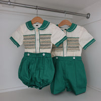 Enchanted Forest Handsmocked Jam Pants Set