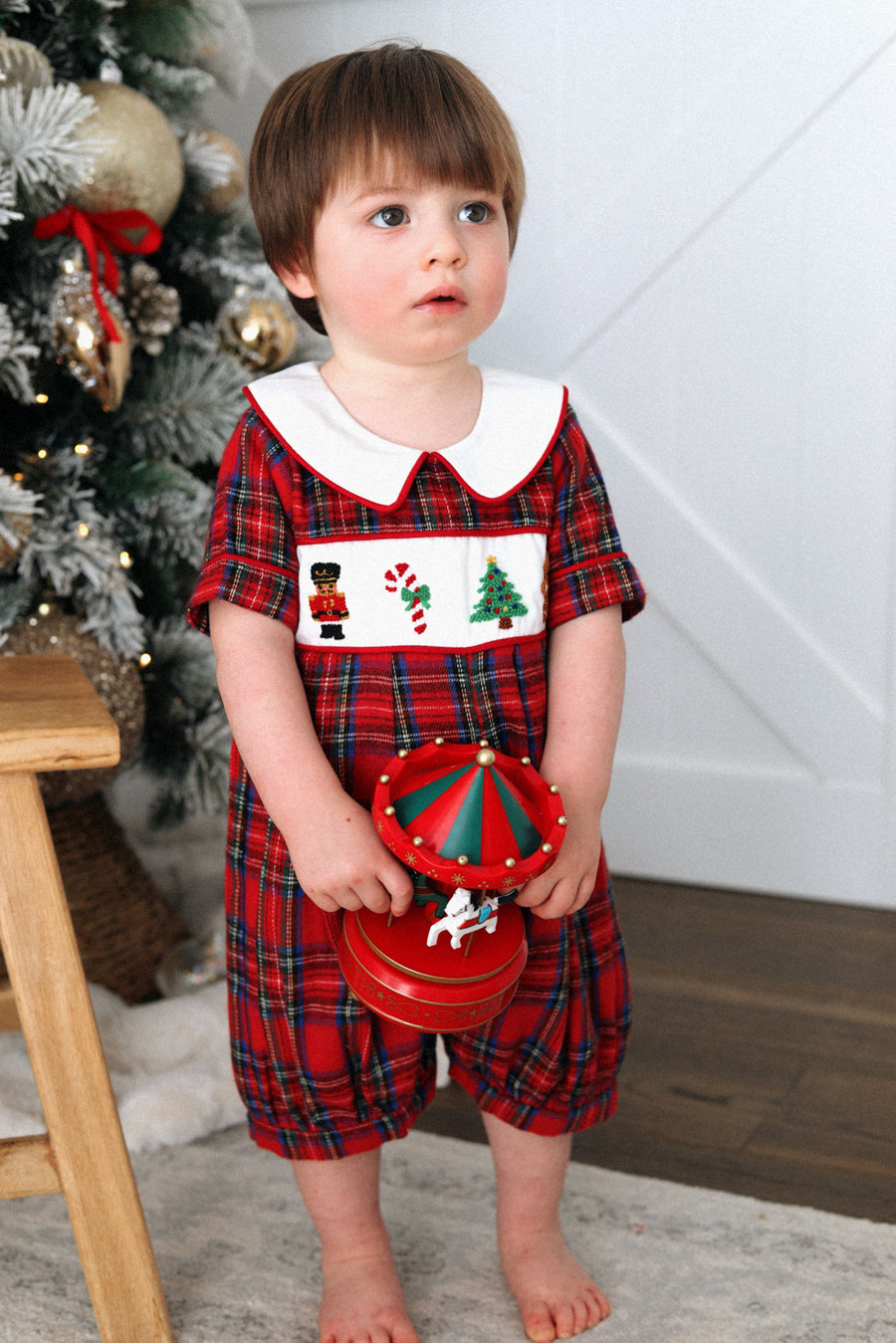 Classic Tartan Nutcracker Romper * Pre-Order September