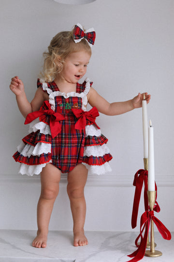 Classic Tartan Ruffle Romper * Pre-Order September