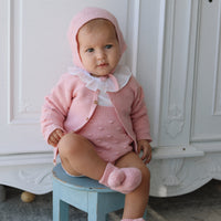 Luna Cashmere & Merino Wool Bloomers & Cardigan Set- Rose