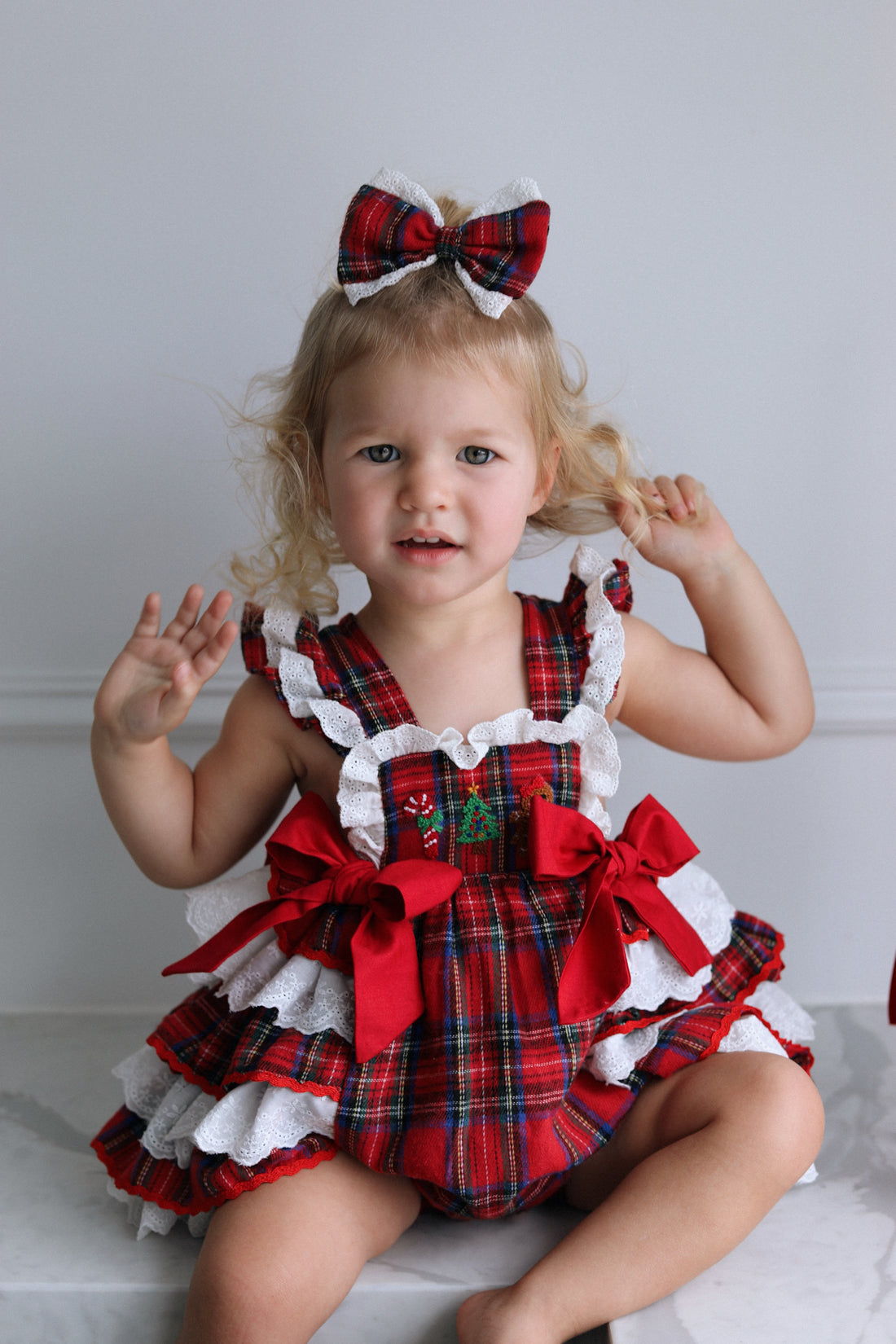 Classic Tartan Ruffle Romper * Pre-Order September