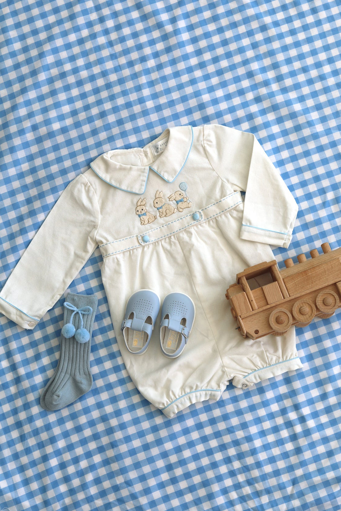 Little Bunnies Linen Romper * Pre Order