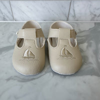 Sail Away Pram Shoes- Biscuit