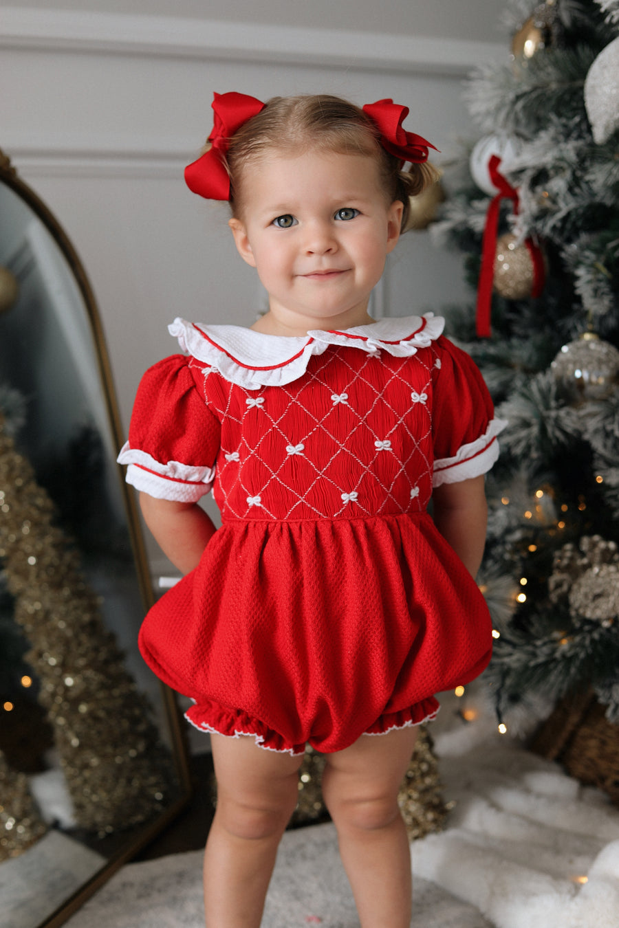 Scarlett Handsmocked Romper * Pre-Order October