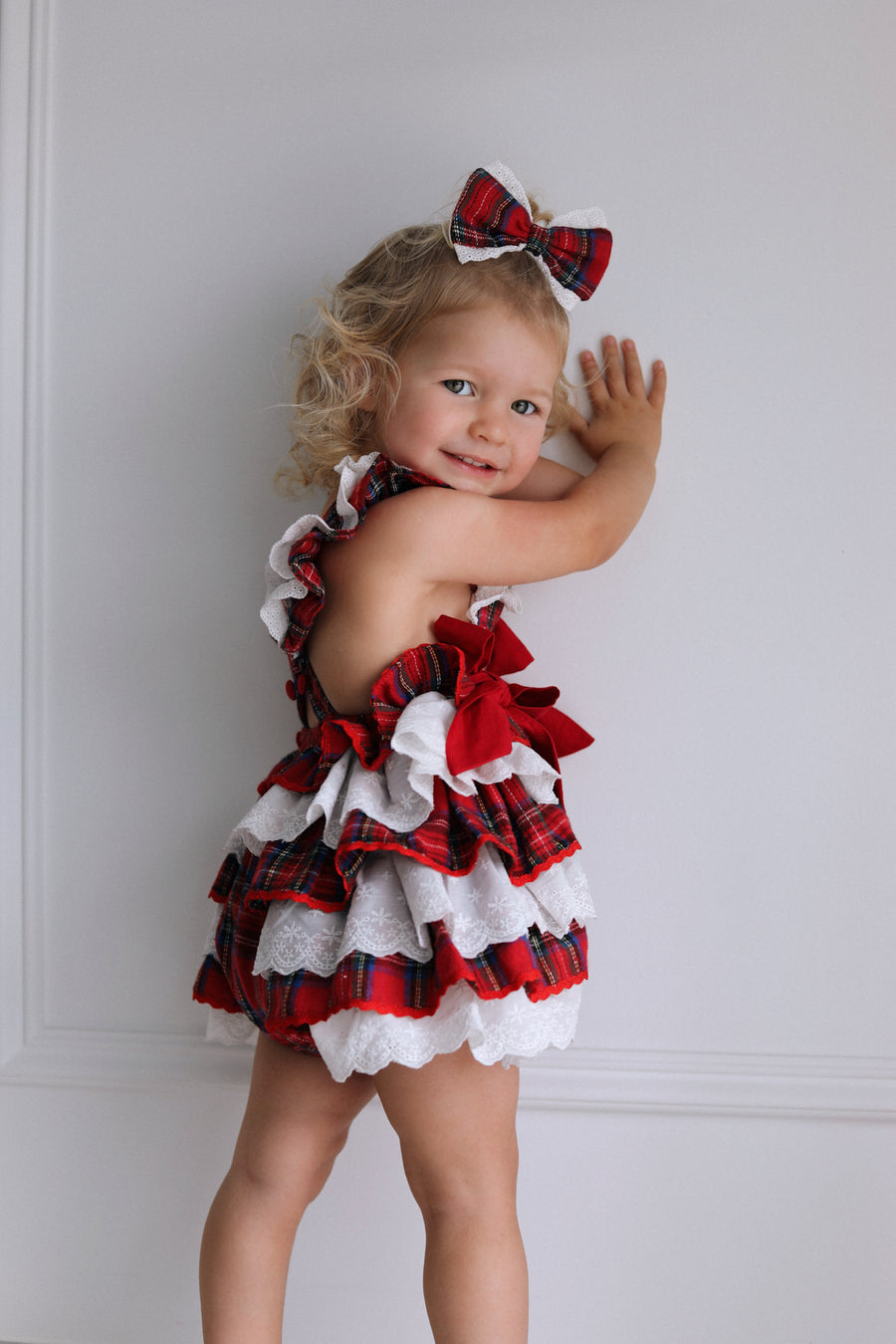 Classic Tartan Ruffle Romper * Pre-Order September