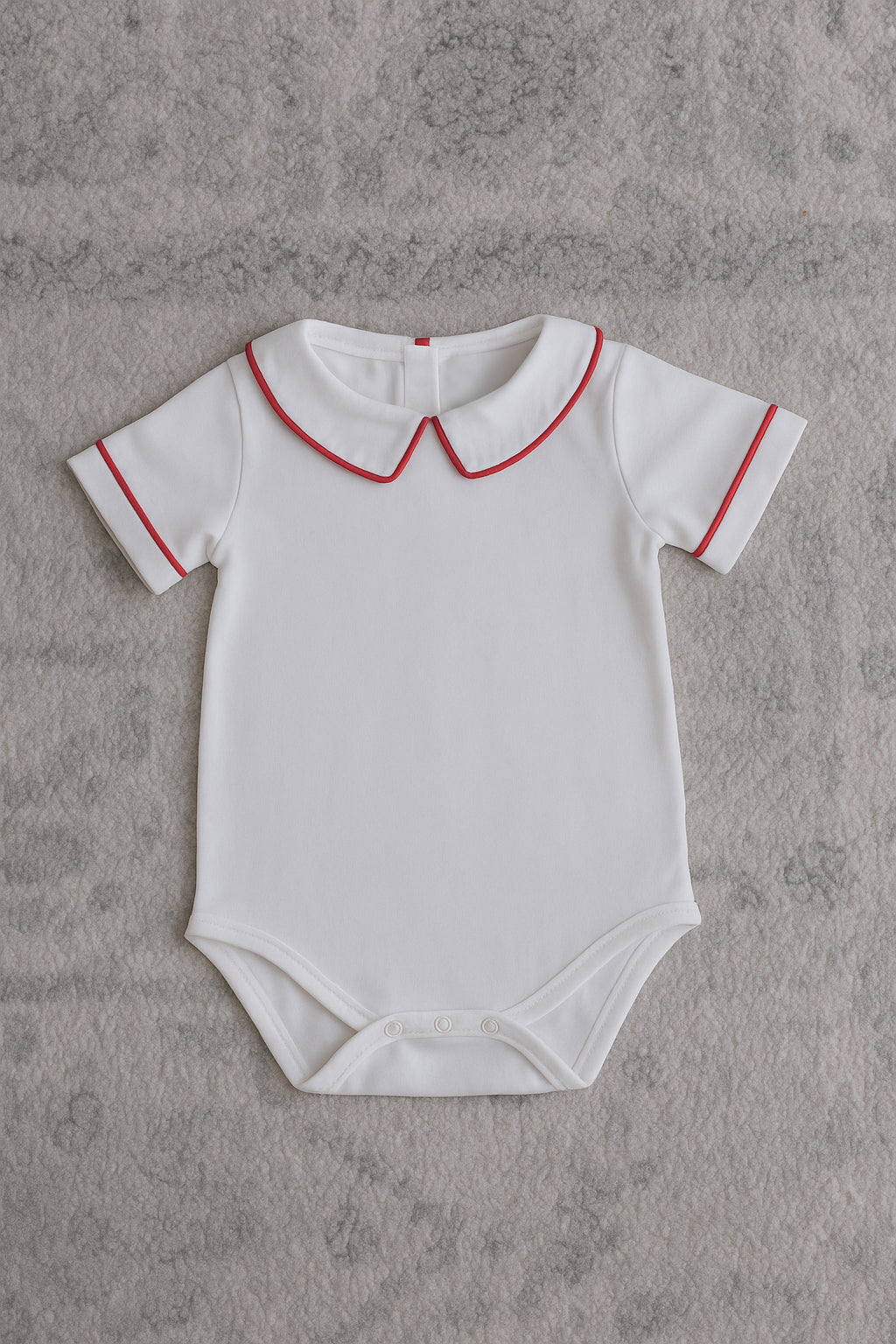 Red Piped Collar Bodysuit *Pre-Oreder October