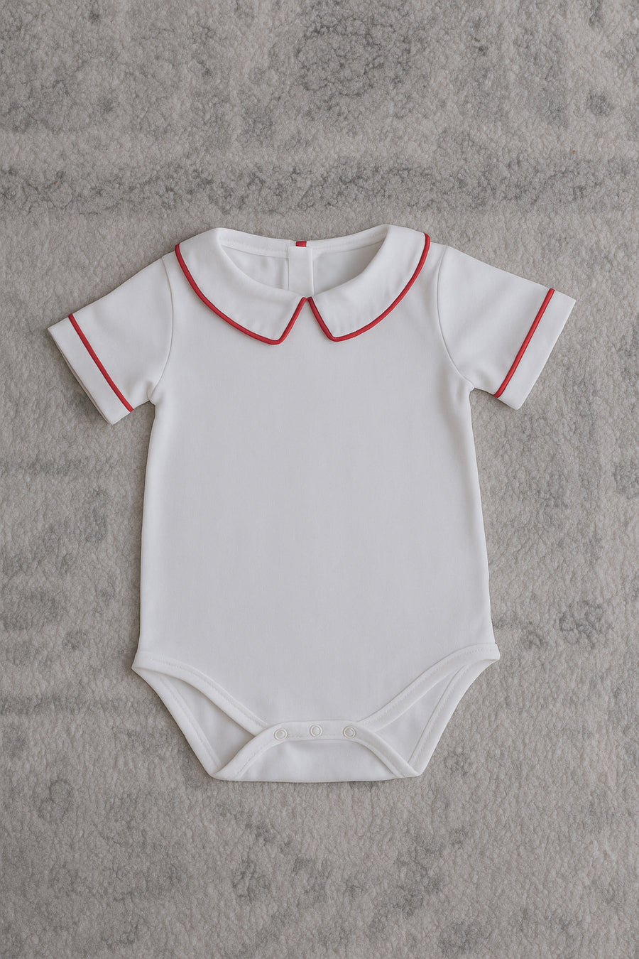 Red Piped Collar Bodysuit *Pre-Oreder October