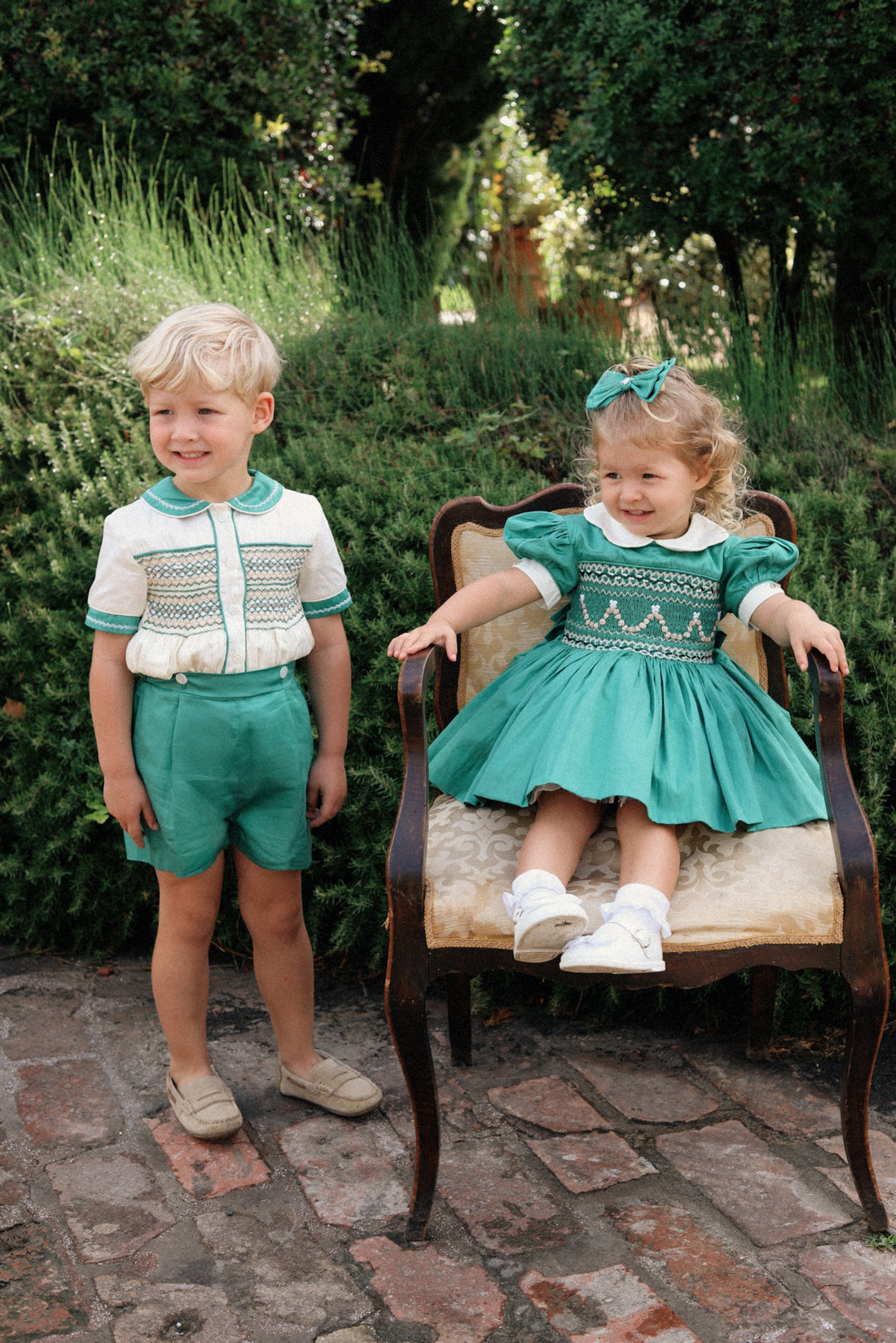 Enchanted Forest Handsmocked Jam Pants Set