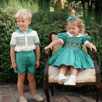 Enchanted Forest Handsmocked Jam Pants Set