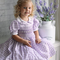 Margot Handsmocked Dress- Lavendar