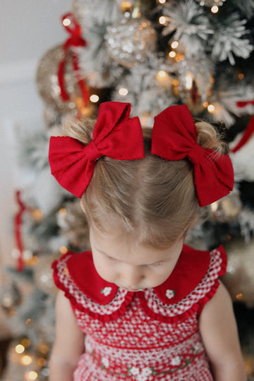 Holiday Hair Bow- Red *Pre-Order October