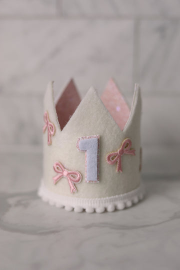 Pink Bows Party Crown