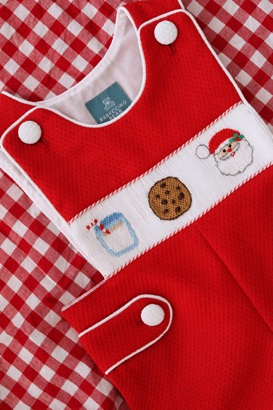 Milk and Cookies Smocked Shortall