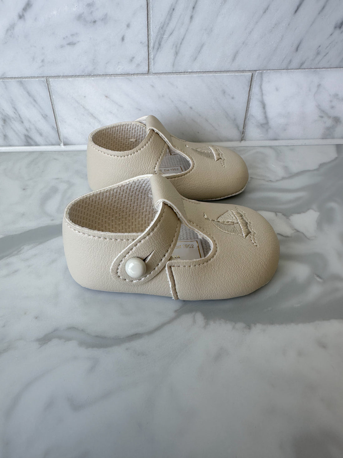 Sail Away Pram Shoes- Biscuit