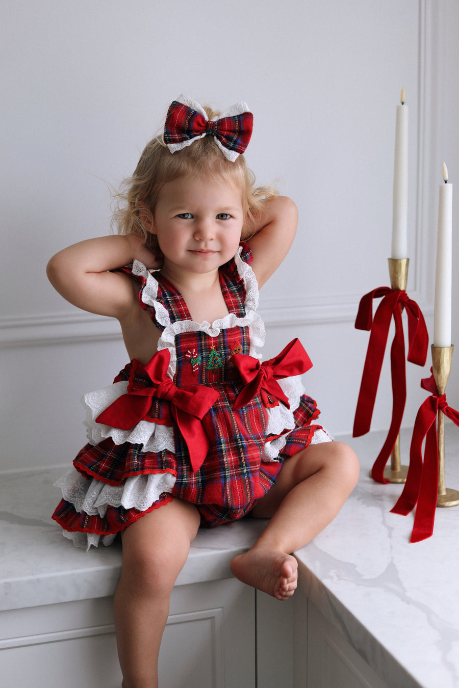 Classic Tartan Ruffle Romper * Pre-Order September