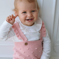 Luna Cashmere & Merino Wool Bloomers & Cardigan Set- Rose