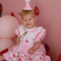 Pink Gingham Birthday Party Hat