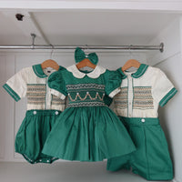 Enchanted Forest Handsmocked Jam Pants Set