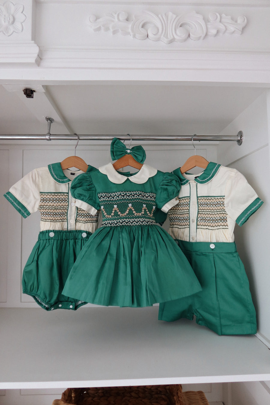 Enchanted Forest Handsmocked Jam Pants Set