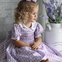 Margot Handsmocked Dress- Lavendar