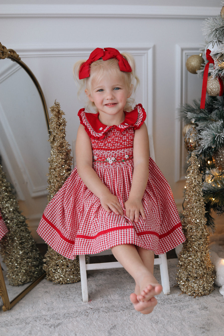 Holly Jolly Gingham Dress * Pre-Order October
