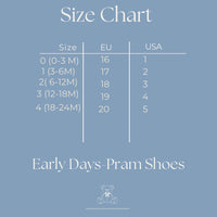 Emily Pram Shoes- Sky Blue