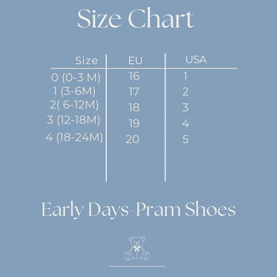 Emily Pram Shoes- Sky Blue