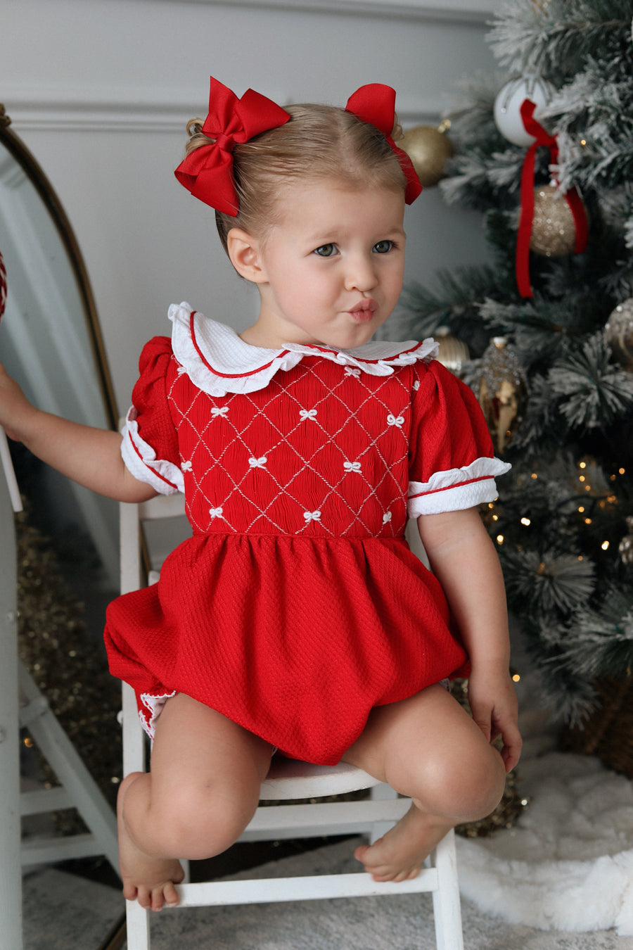 Scarlett Handsmocked Romper * Pre-Order October