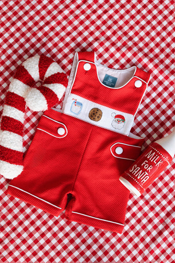 Milk and Cookies Smocked Shortall- *Pre-Order Oct