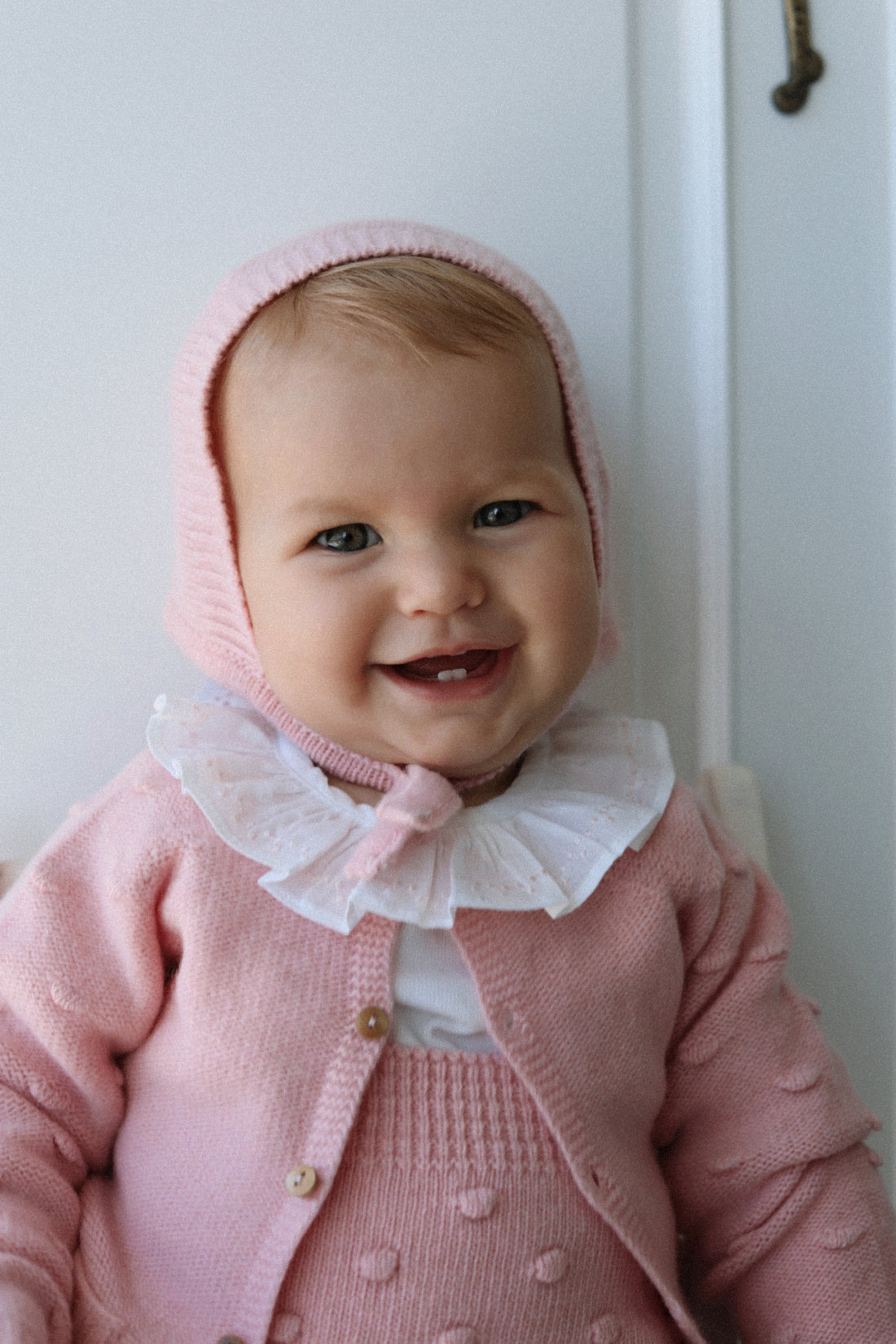 Luna Cashmere & Merino Wool Bloomers & Cardigan Set- Rose