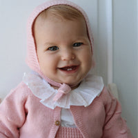 Luna Cashmere & Merino Wool Bloomers & Cardigan Set- Rose