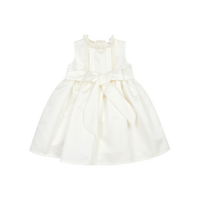Genevieve Ivory Satin Bow Dress
