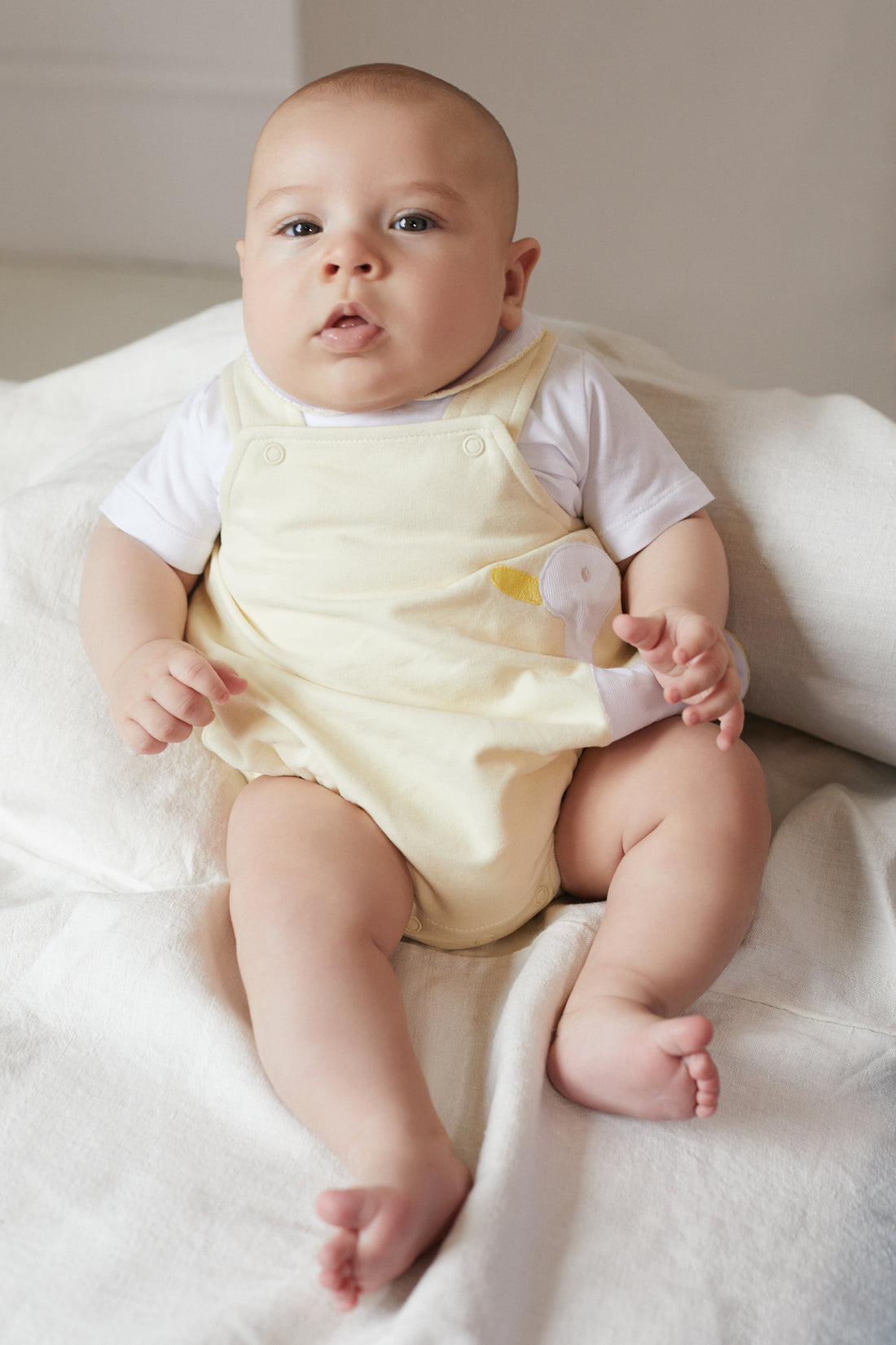 Puddle Duck Romper and Collared Shirt Set