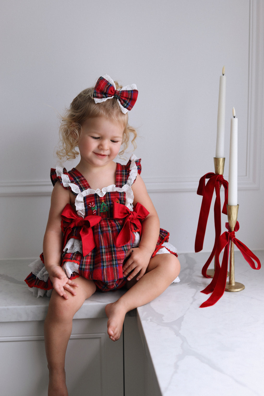 Classic Tartan Ruffle Romper * Pre-Order September