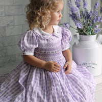 Margot Handsmocked Dress- Lavendar