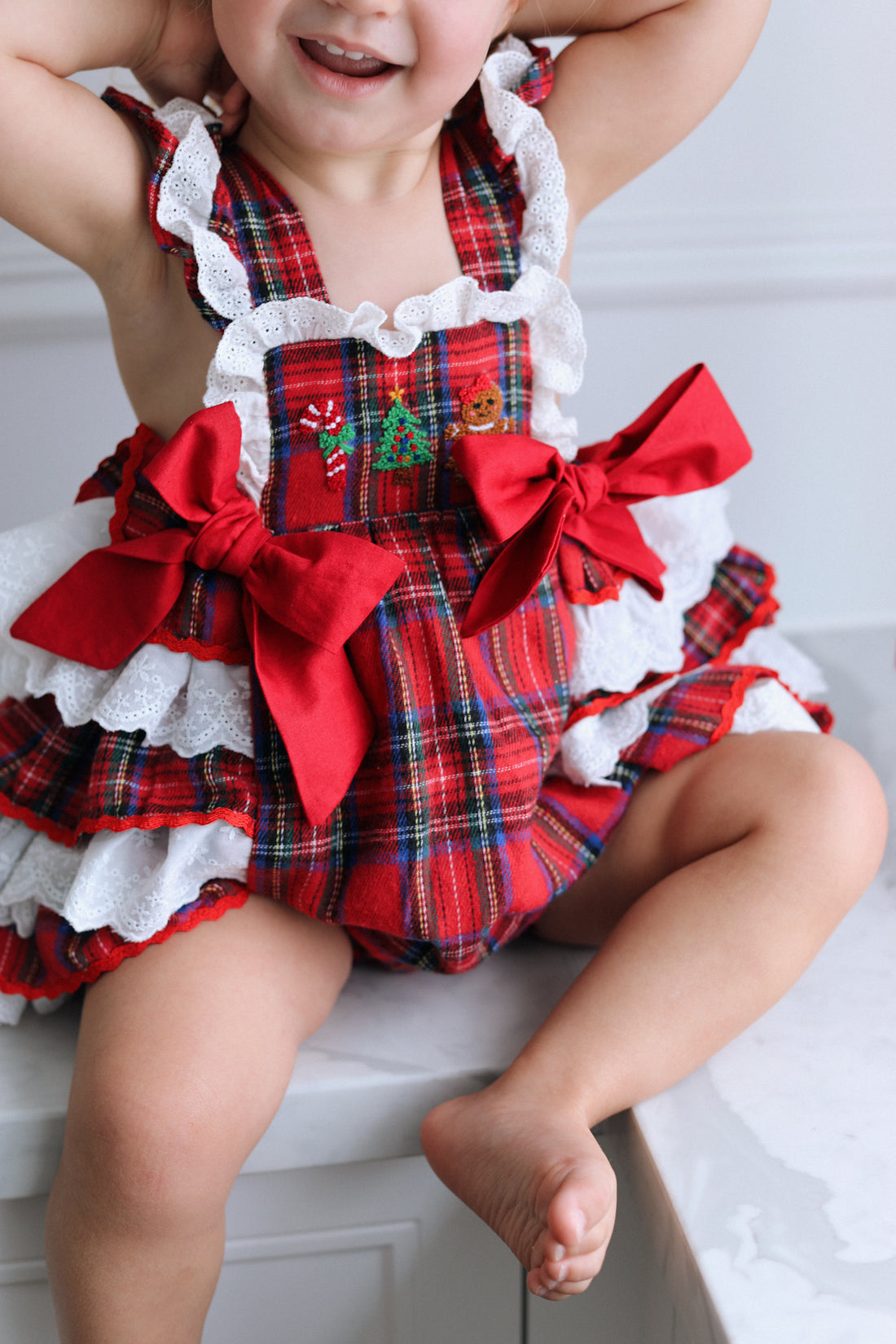 Classic Tartan Ruffle Romper * Pre-Order September