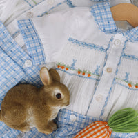 Swiss Dot Bunny Handsmocked Jam Pants Set