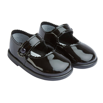 Mary Hard Sole Shoes- Black Patent
