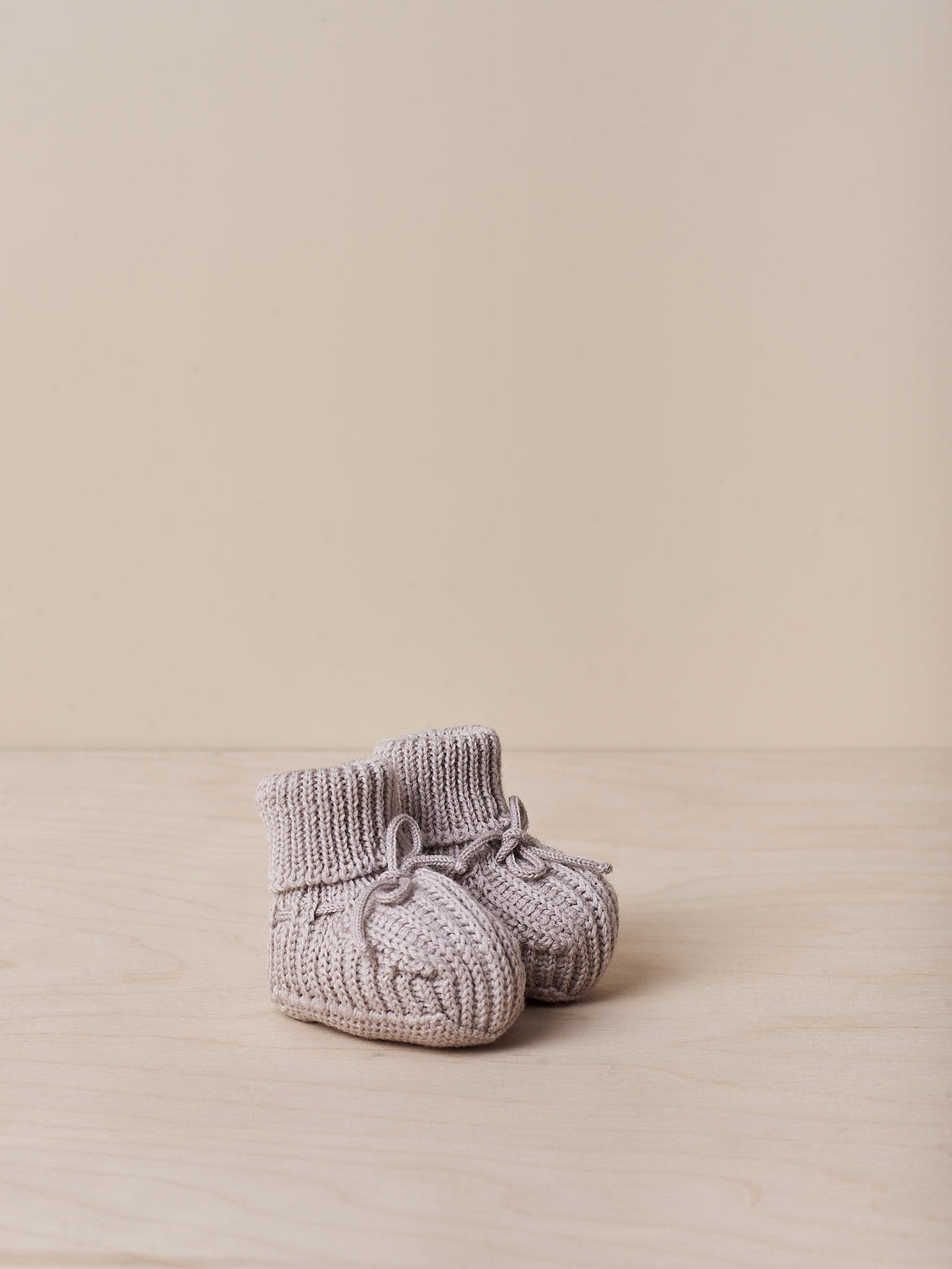 Organic Cotton Knit Booties-Slate