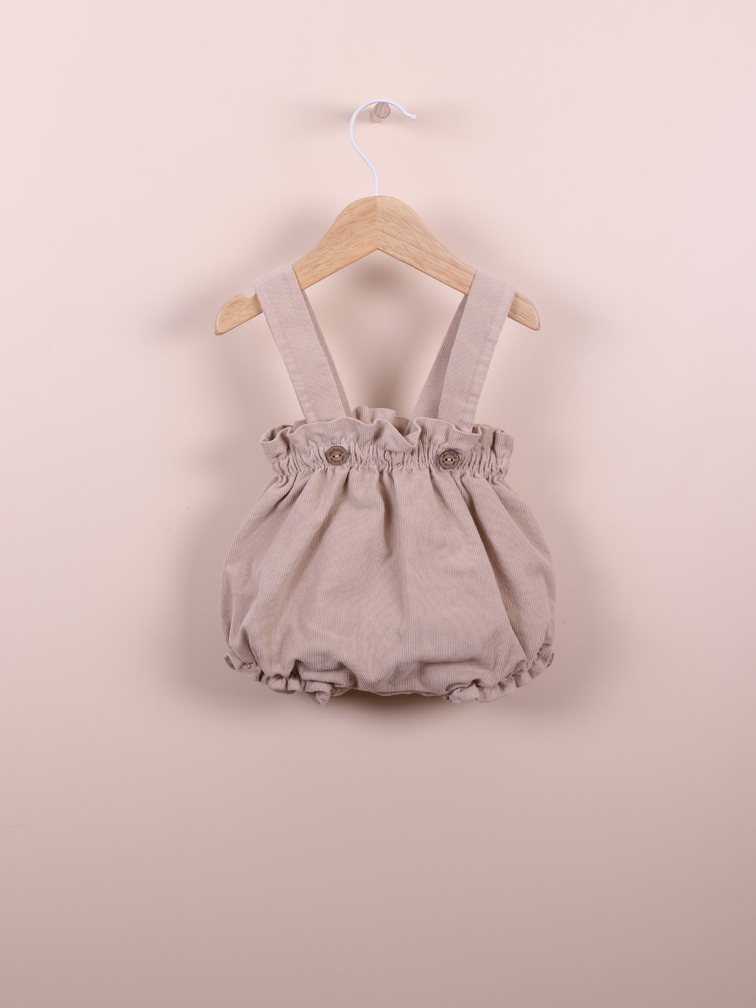 Corduroy Shoulder Strap Ruffle Bloomers