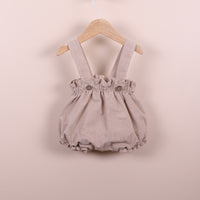 Corduroy Shoulder Strap Ruffle Bloomers