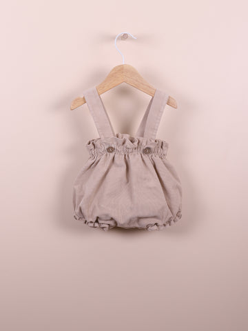Corduroy Shoulder Strap Ruffle Bloomers