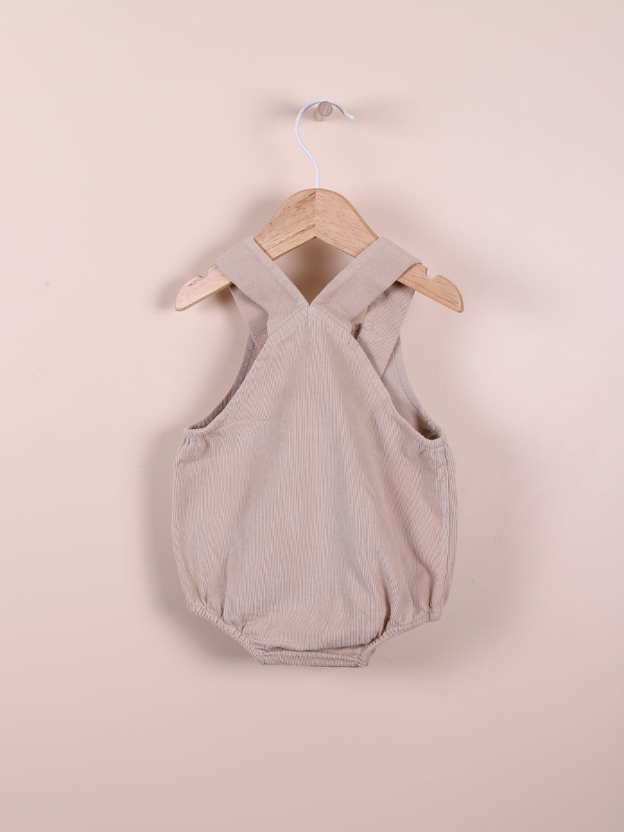 Lenny Oatmeal Corduroy Romper