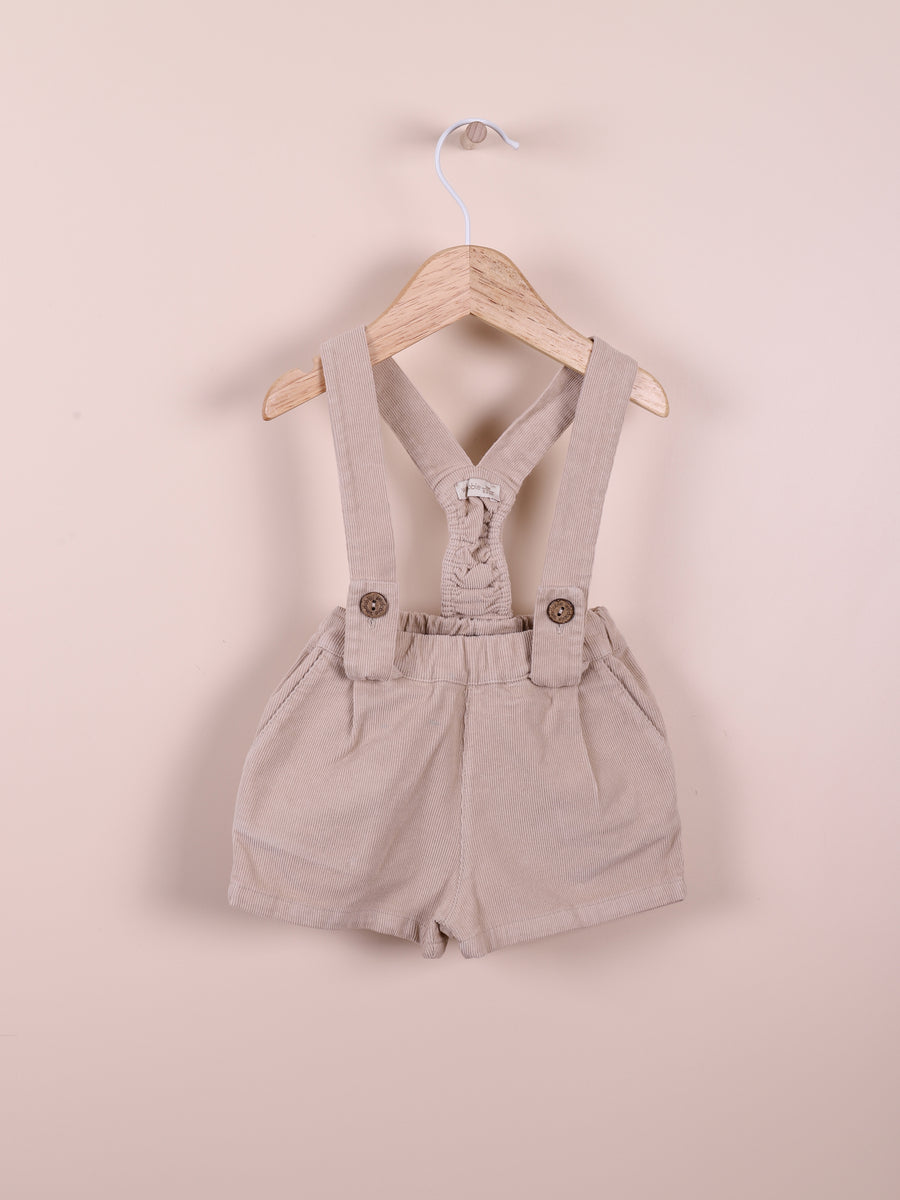 Toby Shoulder Straps Corduroy Shorts